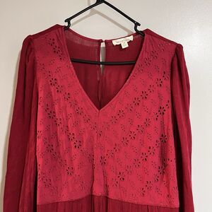 AVEOLOGY Enchant Lace Boho Maxi Dress - crimson Size 18